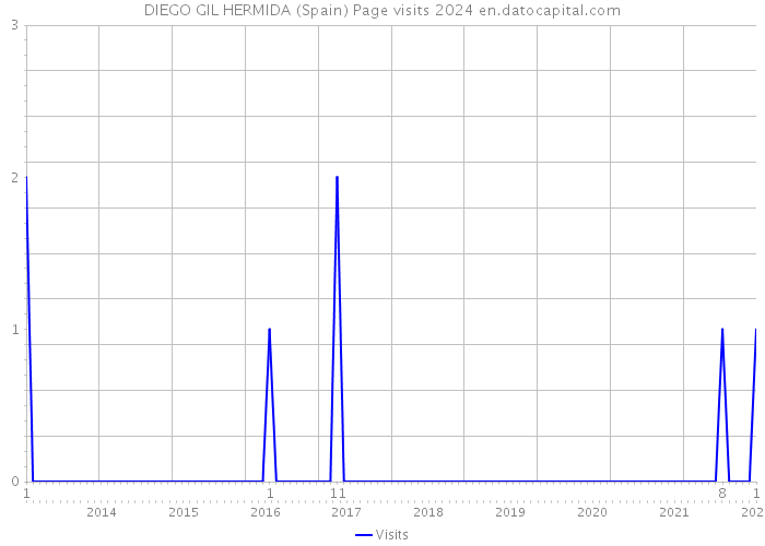 DIEGO GIL HERMIDA (Spain) Page visits 2024 