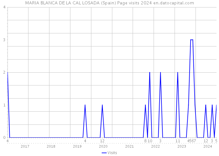 MARIA BLANCA DE LA CAL LOSADA (Spain) Page visits 2024 