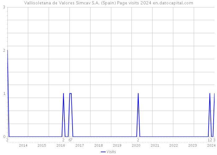 Vallisoletana de Valores Simcav S.A. (Spain) Page visits 2024 
