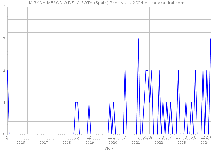 MIRYAM MERODIO DE LA SOTA (Spain) Page visits 2024 