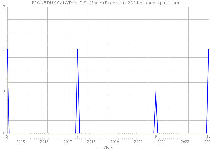 PRONEIDUX CALATAYUD SL (Spain) Page visits 2024 