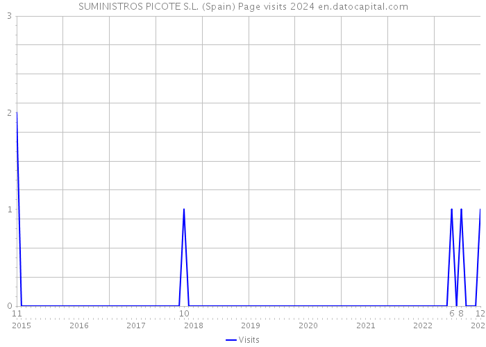 SUMINISTROS PICOTE S.L. (Spain) Page visits 2024 