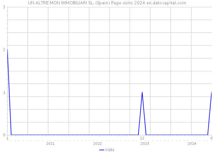 UN ALTRE MON IMMOBILIARI SL. (Spain) Page visits 2024 