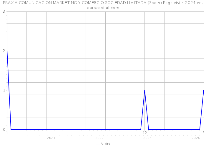 PRAXIA COMUNICACION MARKETING Y COMERCIO SOCIEDAD LIMITADA (Spain) Page visits 2024 