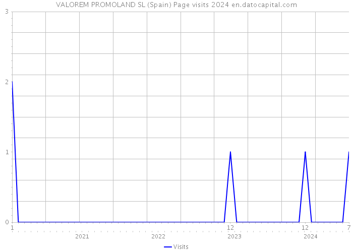 VALOREM PROMOLAND SL (Spain) Page visits 2024 