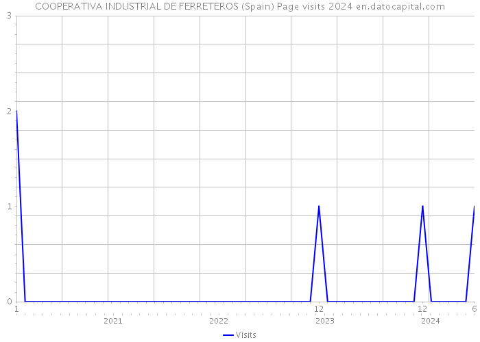 COOPERATIVA INDUSTRIAL DE FERRETEROS (Spain) Page visits 2024 
