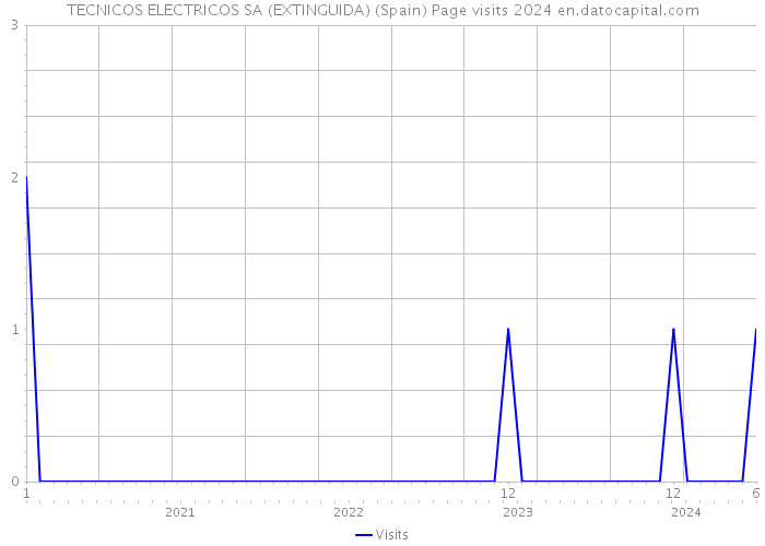 TECNICOS ELECTRICOS SA (EXTINGUIDA) (Spain) Page visits 2024 