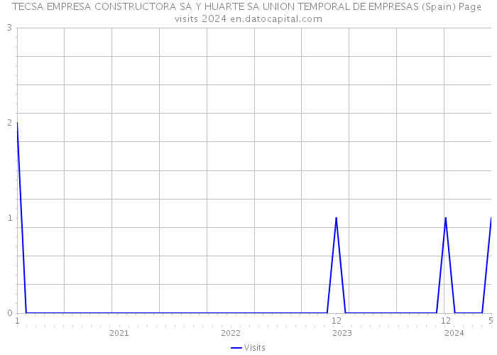 TECSA EMPRESA CONSTRUCTORA SA Y HUARTE SA UNION TEMPORAL DE EMPRESAS (Spain) Page visits 2024 