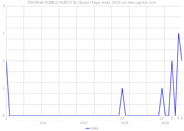 DAVANA PUEBLO NUEVO SL (Spain) Page visits 2024 