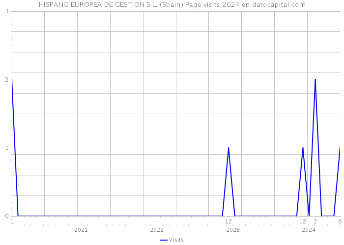 HISPANO EUROPEA DE GESTION S.L. (Spain) Page visits 2024 