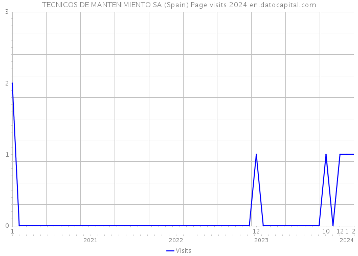 TECNICOS DE MANTENIMIENTO SA (Spain) Page visits 2024 