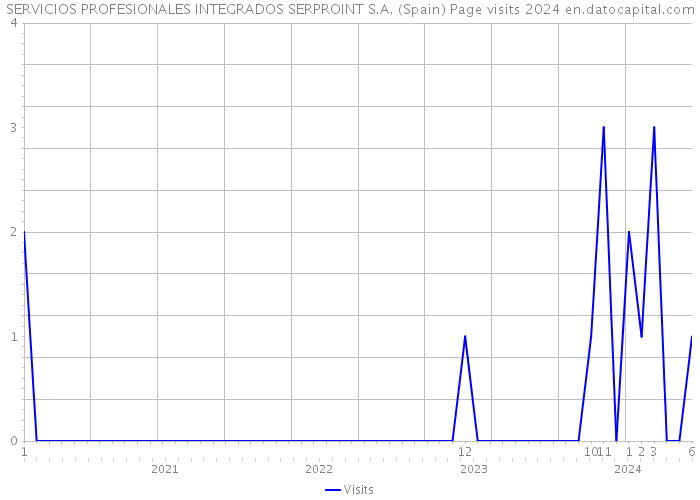 SERVICIOS PROFESIONALES INTEGRADOS SERPROINT S.A. (Spain) Page visits 2024 