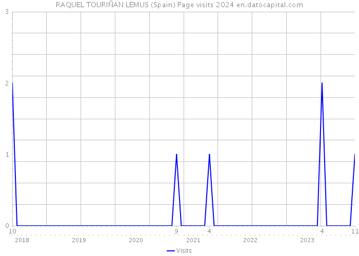 RAQUEL TOURIÑAN LEMUS (Spain) Page visits 2024 