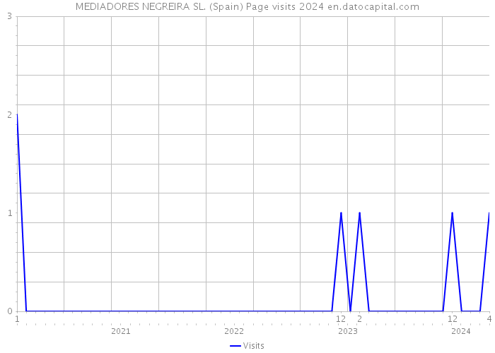 MEDIADORES NEGREIRA SL. (Spain) Page visits 2024 