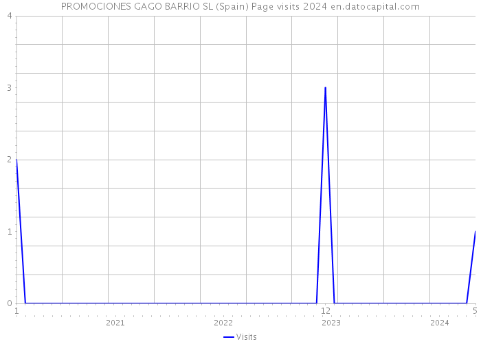 PROMOCIONES GAGO BARRIO SL (Spain) Page visits 2024 