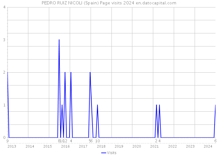 PEDRO RUIZ NICOLI (Spain) Page visits 2024 