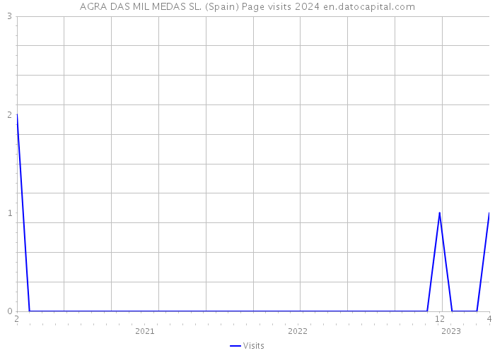 AGRA DAS MIL MEDAS SL. (Spain) Page visits 2024 