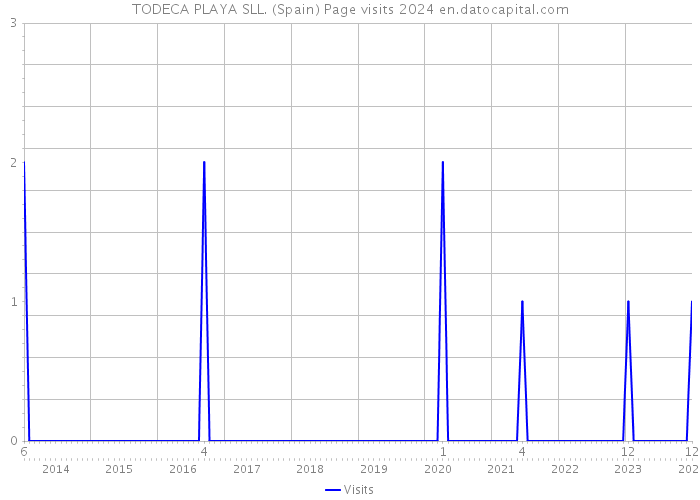 TODECA PLAYA SLL. (Spain) Page visits 2024 