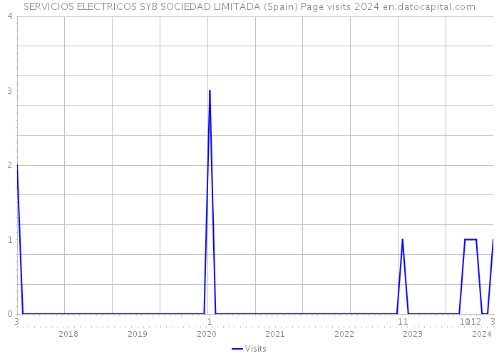 SERVICIOS ELECTRICOS SYB SOCIEDAD LIMITADA (Spain) Page visits 2024 