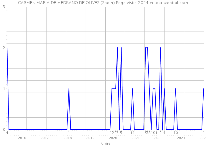 CARMEN MARIA DE MEDRANO DE OLIVES (Spain) Page visits 2024 