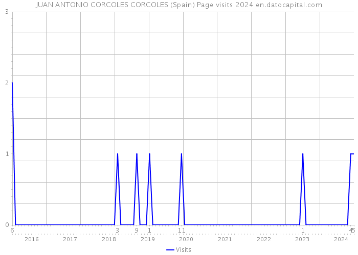 JUAN ANTONIO CORCOLES CORCOLES (Spain) Page visits 2024 