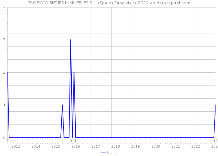 PROEXCO BIENES INMUEBLES S.L. (Spain) Page visits 2024 