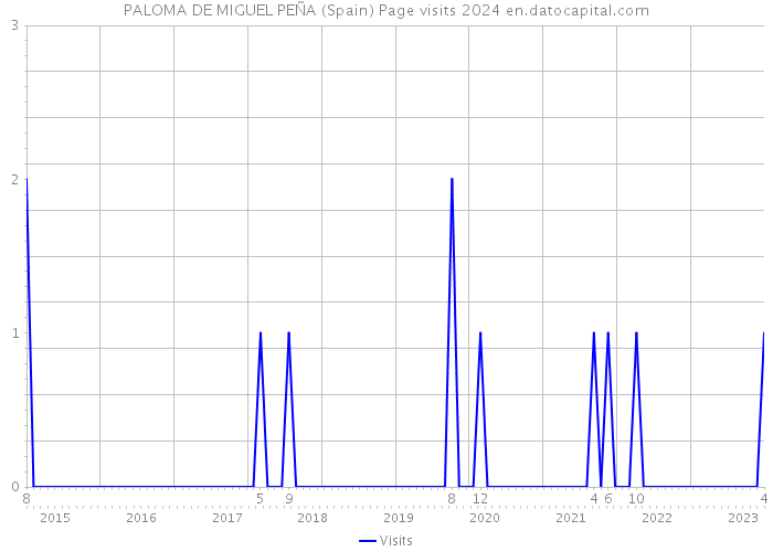 PALOMA DE MIGUEL PEÑA (Spain) Page visits 2024 