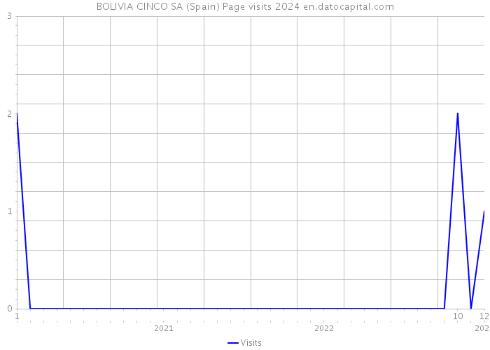 BOLIVIA CINCO SA (Spain) Page visits 2024 