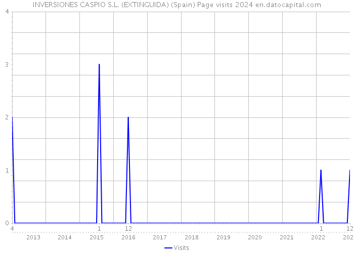 INVERSIONES CASPIO S.L. (EXTINGUIDA) (Spain) Page visits 2024 