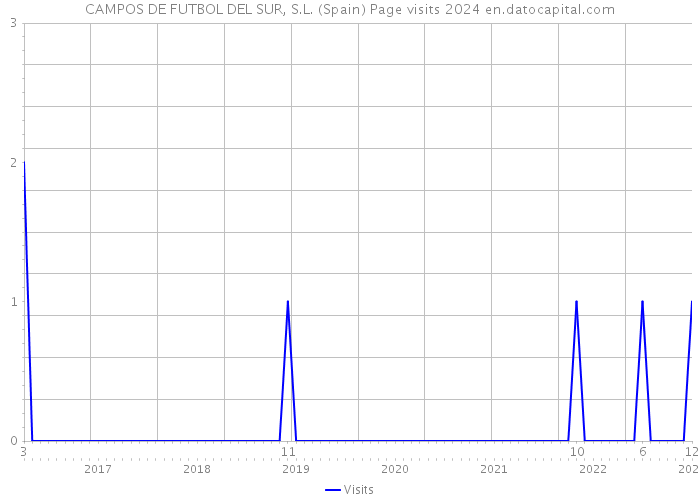 CAMPOS DE FUTBOL DEL SUR, S.L. (Spain) Page visits 2024 