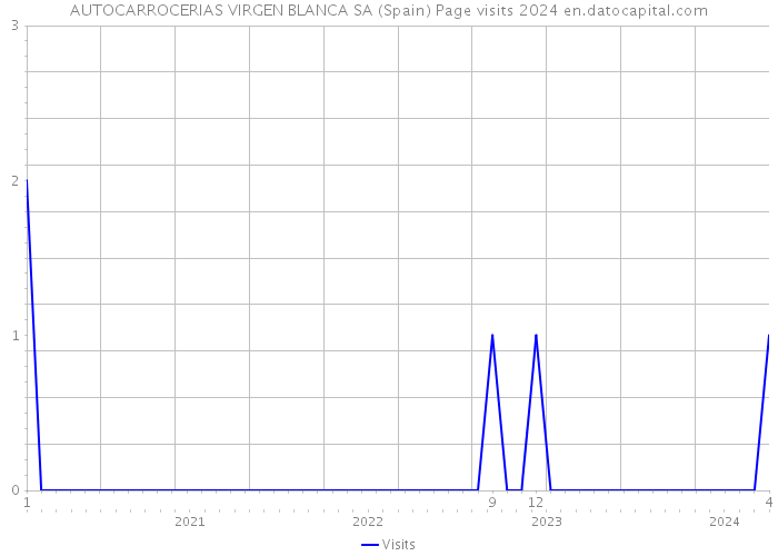 AUTOCARROCERIAS VIRGEN BLANCA SA (Spain) Page visits 2024 