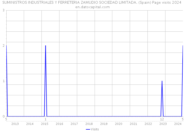SUMINISTROS INDUSTRIALES Y FERRETERIA ZAMUDIO SOCIEDAD LIMITADA. (Spain) Page visits 2024 