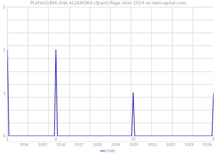 PLANAGUMA ANA ALZAMORA (Spain) Page visits 2024 