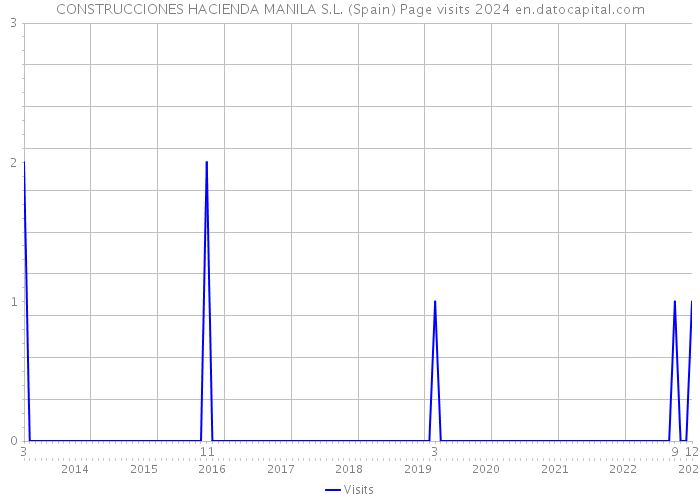 CONSTRUCCIONES HACIENDA MANILA S.L. (Spain) Page visits 2024 