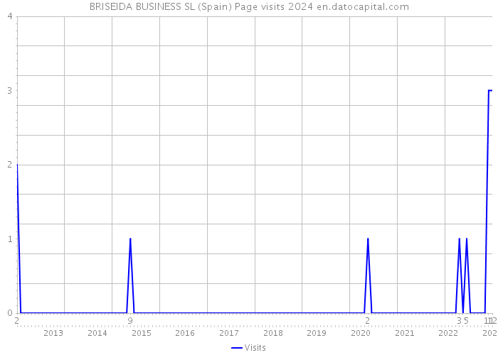 BRISEIDA BUSINESS SL (Spain) Page visits 2024 