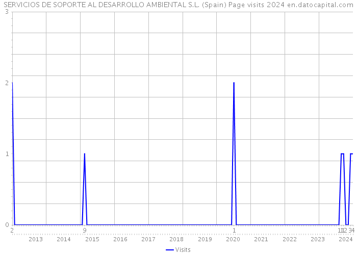 SERVICIOS DE SOPORTE AL DESARROLLO AMBIENTAL S.L. (Spain) Page visits 2024 