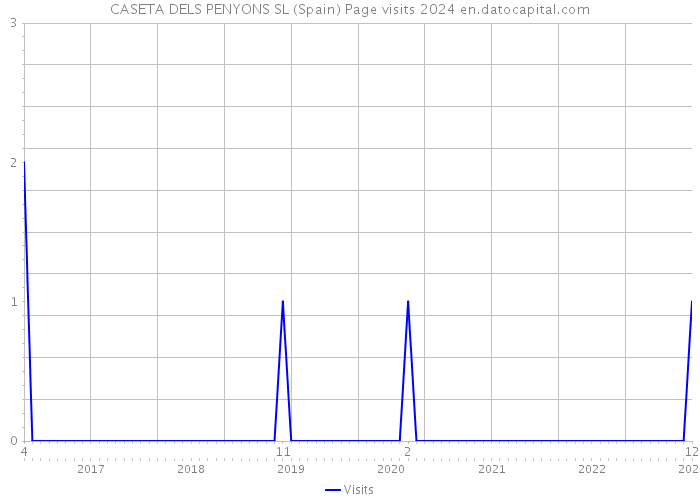 CASETA DELS PENYONS SL (Spain) Page visits 2024 