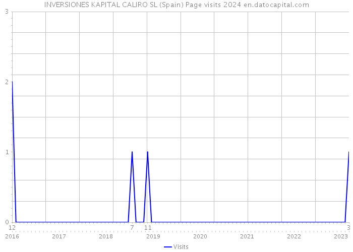 INVERSIONES KAPITAL CALIRO SL (Spain) Page visits 2024 