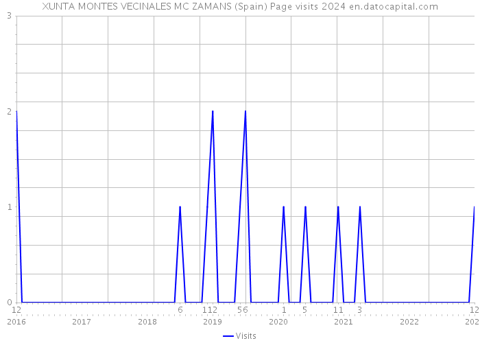XUNTA MONTES VECINALES MC ZAMANS (Spain) Page visits 2024 
