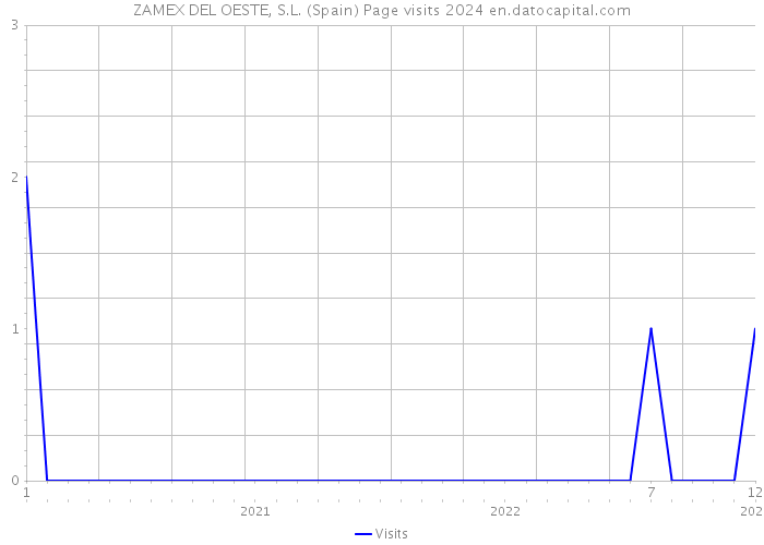 ZAMEX DEL OESTE, S.L. (Spain) Page visits 2024 