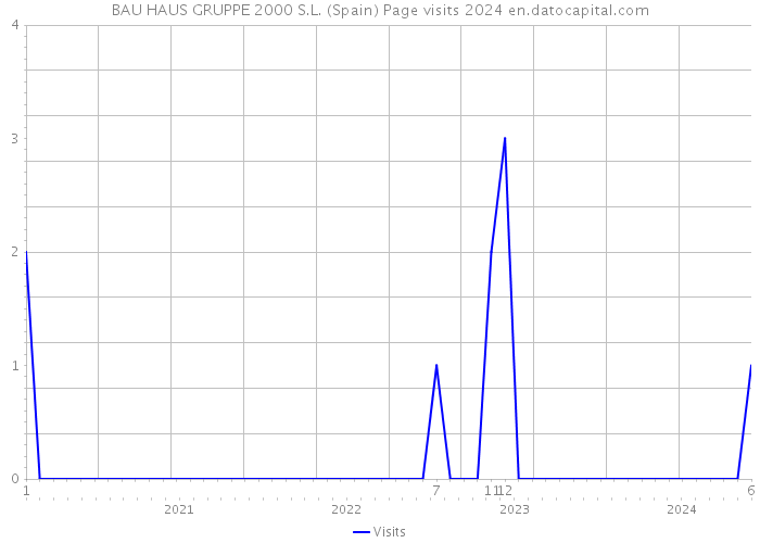 BAU HAUS GRUPPE 2000 S.L. (Spain) Page visits 2024 