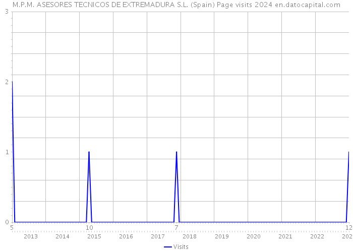 M.P.M. ASESORES TECNICOS DE EXTREMADURA S.L. (Spain) Page visits 2024 