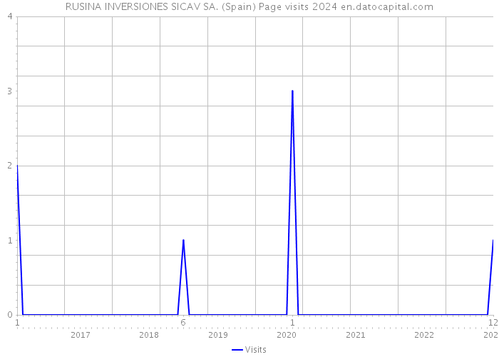 RUSINA INVERSIONES SICAV SA. (Spain) Page visits 2024 
