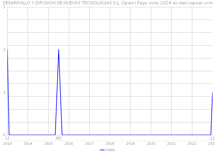DESARROLLO Y DIFUSION DE NUEVAS TECNOLOGIAS S.L. (Spain) Page visits 2024 