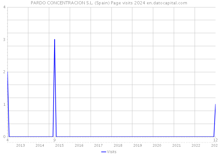 PARDO CONCENTRACION S.L. (Spain) Page visits 2024 