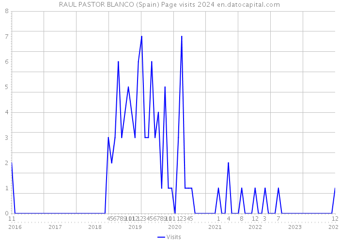 RAUL PASTOR BLANCO (Spain) Page visits 2024 