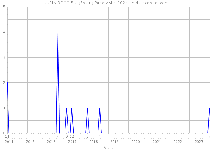 NURIA ROYO BUJ (Spain) Page visits 2024 