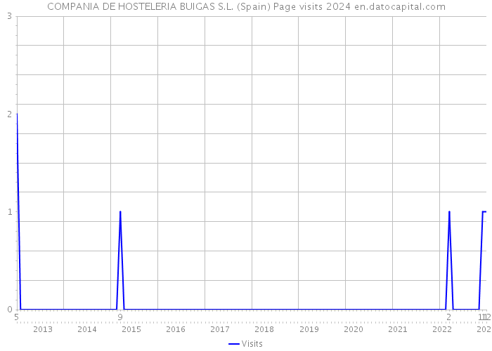 COMPANIA DE HOSTELERIA BUIGAS S.L. (Spain) Page visits 2024 