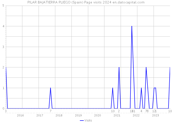 PILAR BAJATIERRA PLIEGO (Spain) Page visits 2024 