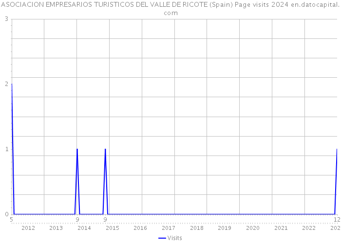 ASOCIACION EMPRESARIOS TURISTICOS DEL VALLE DE RICOTE (Spain) Page visits 2024 